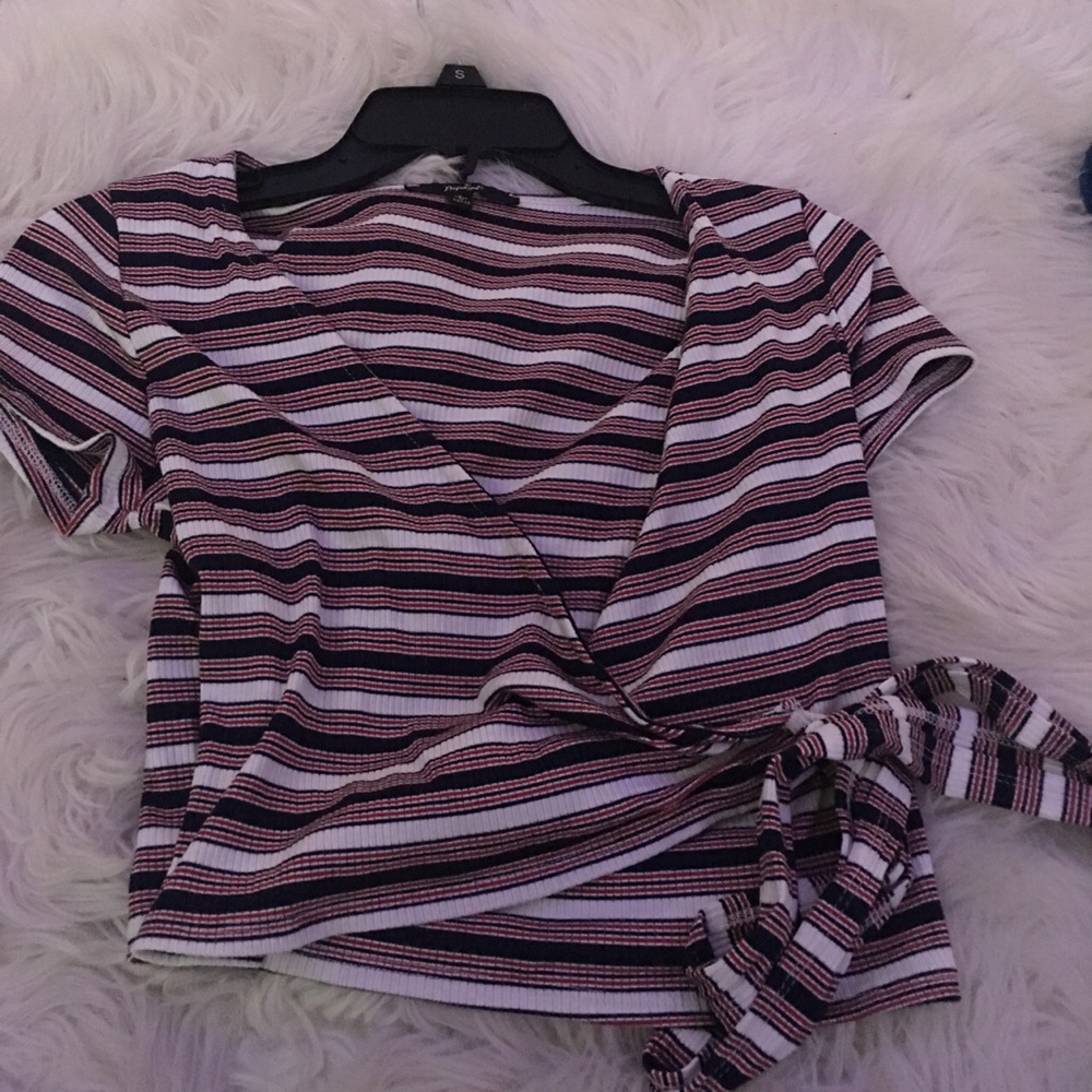 Cross body crop top